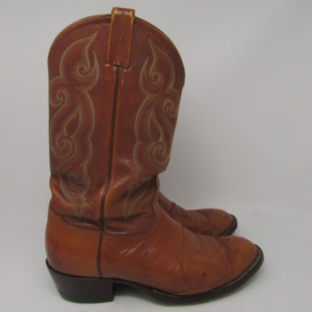 🇺🇸 Tony Lama ostrich cowboy boots men size 10.5D